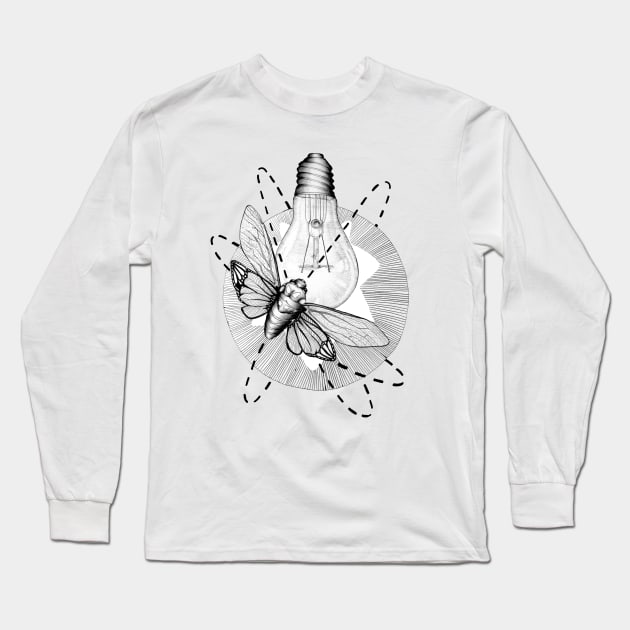 Moth to the Flame Long Sleeve T-Shirt by ECMazur